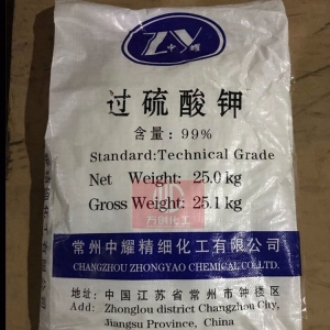 過硫酸鉀，K2S2O8
